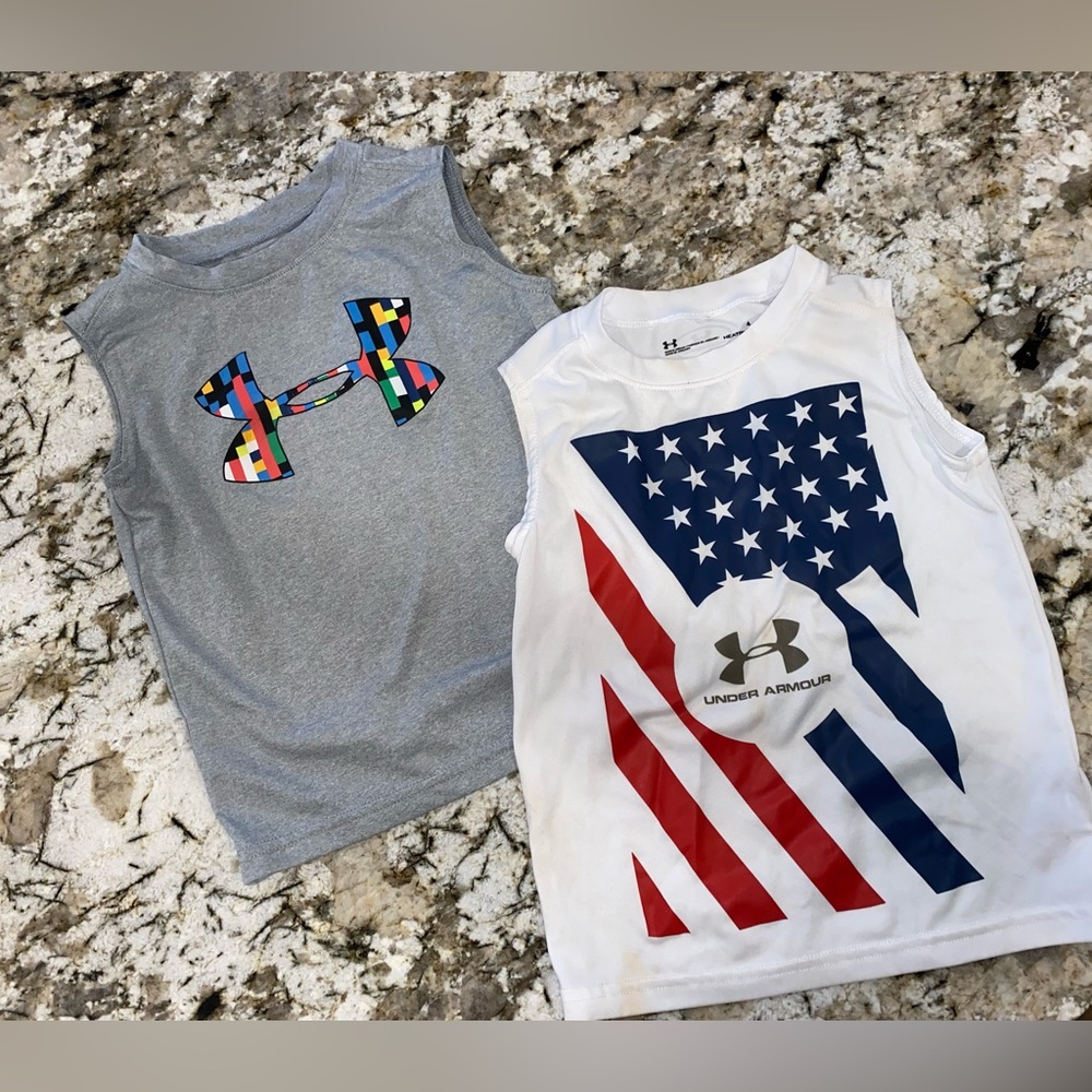 Under Armour dri-fit tank tops (set of two) size 4